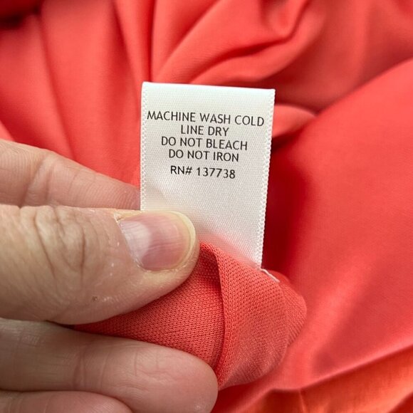 ✨ Lulus Coral Sleeveless Skater Dress w/ Deep V-Back – Size XL - Picture 11 of 11